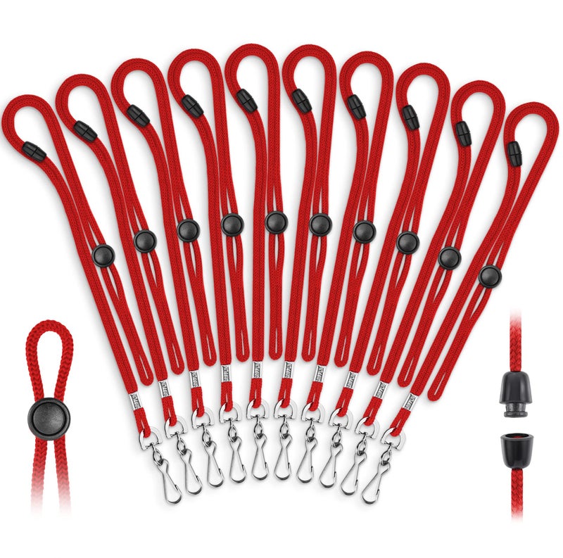 MIFFLIN-USA - Adjustable Safety Breakaway Lanyards for ID Badges, Identification Cards & Name Tags - Red, 36 Inch, Bulk Pack of 100 - Image 1